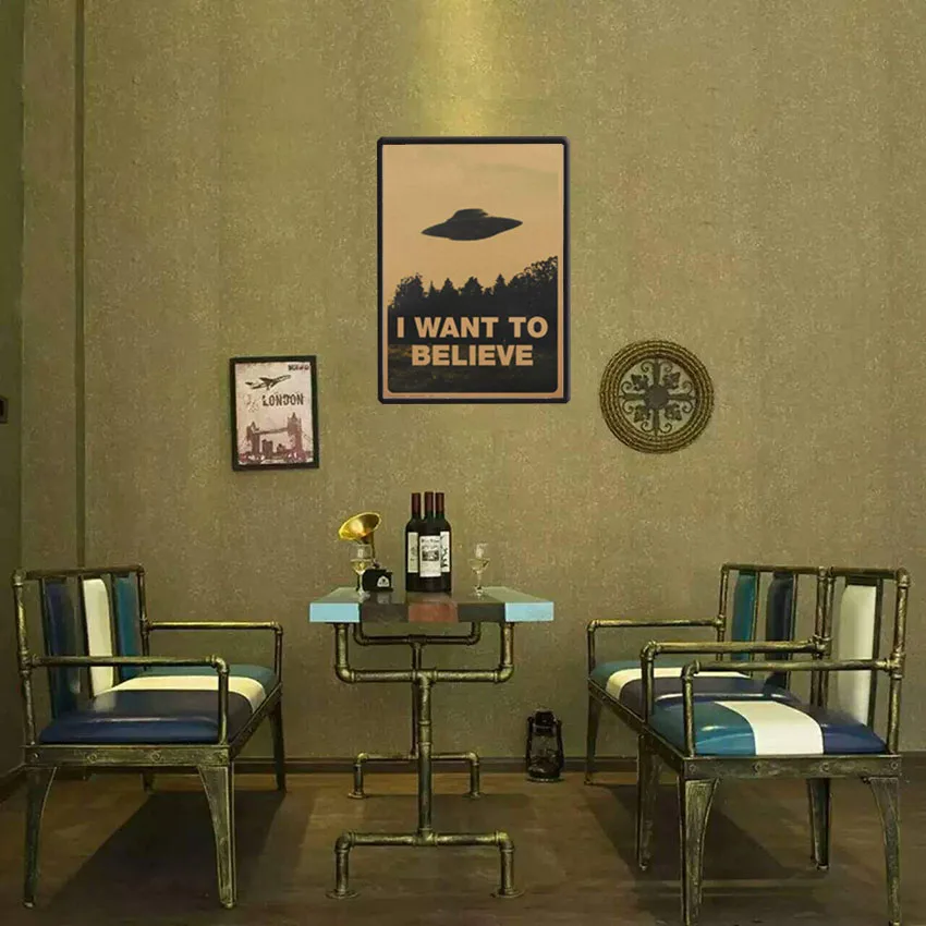 TIE-LER-Vintage-Classic-Movie-The-Poster-I-Want-To-Believe-Poster-Bar-Home-Decor-Kraft (5)