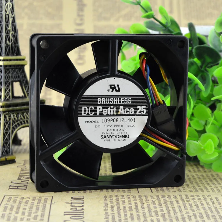 Для Sanyo/sanyo 8025 12V 0.06A вентилятор шасси Ультра тихий вентилятор 109P0812L401