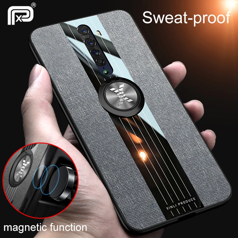 Для OPPO Reno 2Z 2F Чехол Ткань палец кольцо держатель Мягкая силиконовая задняя крышка