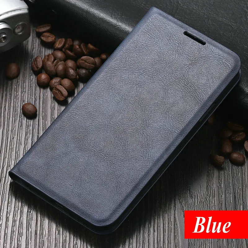 Кожаный чехол в стиле ретро для Xiaomi Redmi Note 7, 7 s, 8 Pro, 8 t, авто Магнитный закрывающийся откидной Чехол-подставка для Redmi 7, 7A, 8, 8A, чехол-книжка K20 - Цвет: Синий