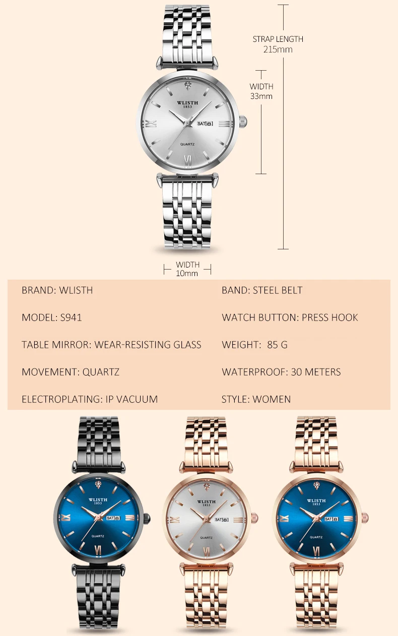 Ceny Gorąca Sale2019 kobiety zegarki moda dorywczo kobieta zegarek kwarcowy Top marka luksusowe zegarki damskie kobiet złoty srebrny stal kobieta zegar