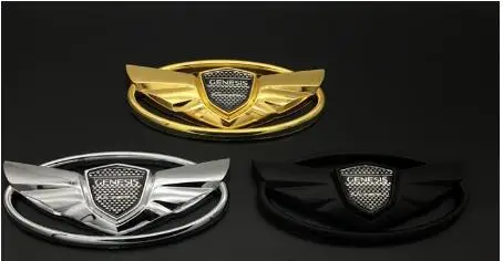 2 шт., автомобильные 3D Автомобильные стильные аксессуары, хромированная эмблема, значок, наклейка, наклейка на заднюю панель для hyundai Genesis Coupe, крыло автомобиля, наклейка