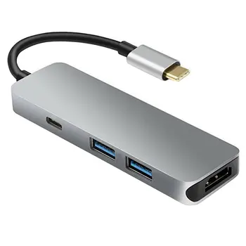 

USB C HUB 5 in 1 USB 3.1 TYPE C thunderbolt 3 compatible TO HDMI Adapter 4 K for GALAXY NOTE 8 / S8 / S8 PLUS