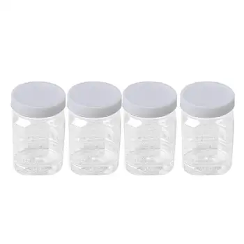 

12pcs Home Plastic Jars Storage Containers with Ribbed Liner Screw On Lids Cereal Dry Food Storage Container