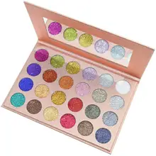 Водонепроницаемый 24 Цвета блестящие тени для век Палитра макияжные наборы пудра с алмазным блеском блеск для век макияж Палитра теней для век