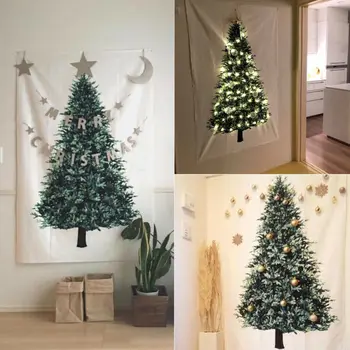 

Christmas Tree Xmas Tapestry Wall Hanging For Living Room Bedroom Ins hang cloth background Home Decor Christmas decoration