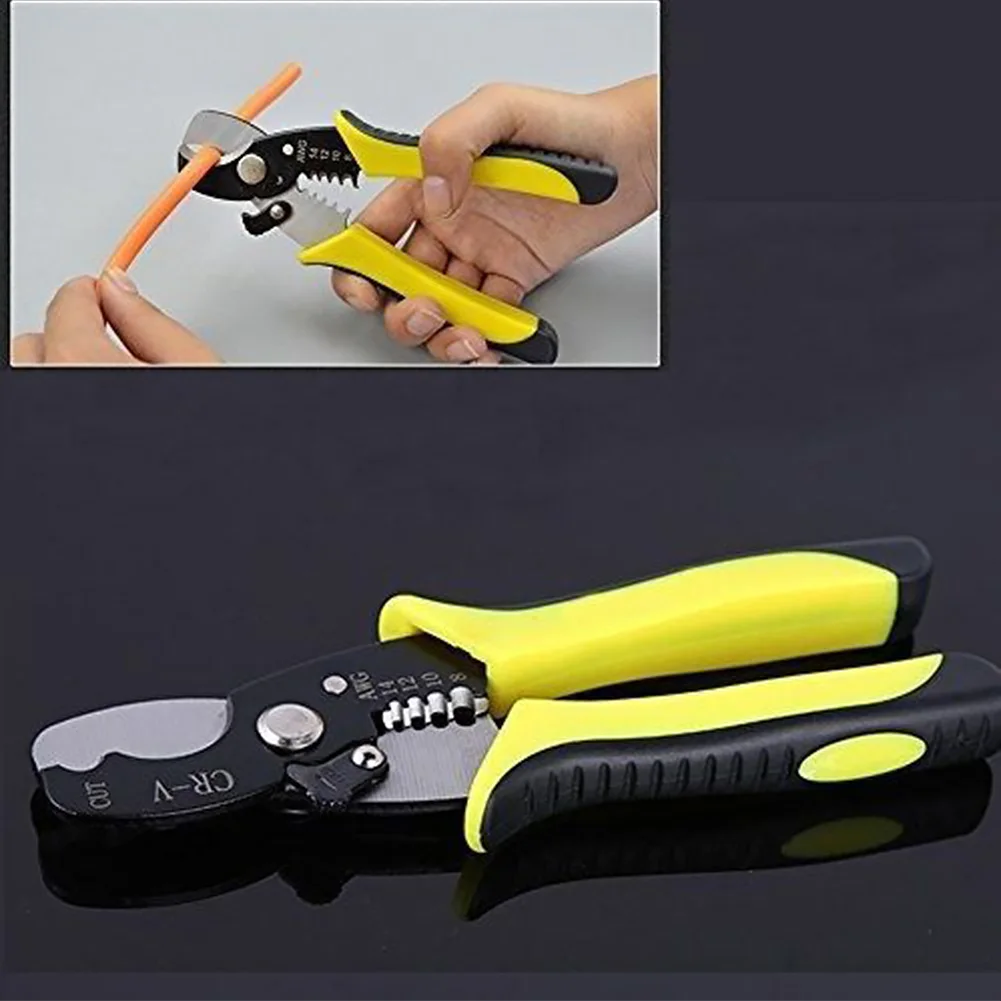 

Automatic Handheld Crimping Tool Terminal Cable Adjustable Peeling Manual Pliers Wire Stripper Stripping Repair High Hardness