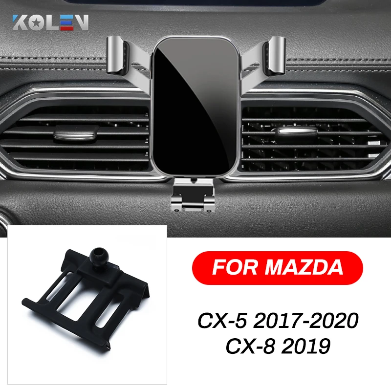 

Car Mobile Phone Holder For Mazda CX-5 CX5 2017-2020 CX-8 CX8 Gravity Stand Smart Phone Special Mount Support Navigation Bracket