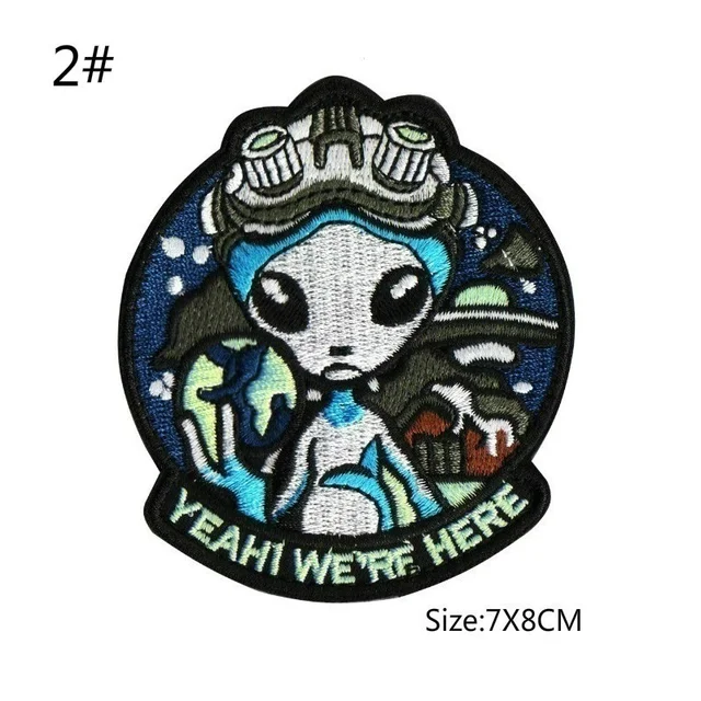 New Embroidered Badges HOOK & LOOP Patches Clothes Accessories Military Tactical Patch Appliques Armbands 2
