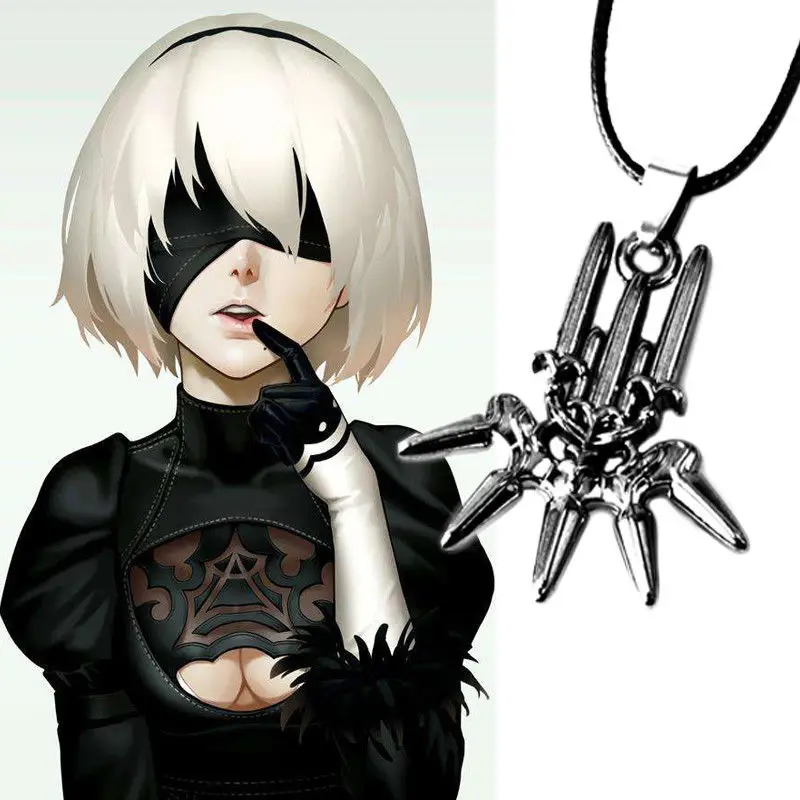 Игра НИР автоматов YoRHa Neckchain № 2 Тип B 2B металлическая подвесная модель игрушка Цепочки и ожерелья цепи ювелирные изделия Косплэй подарок Коллекция Модель