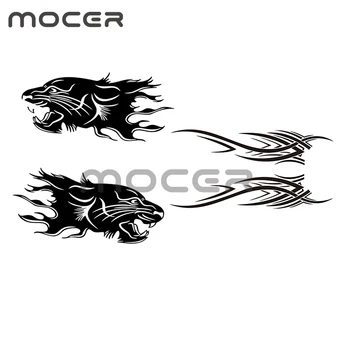 

MagiDeal Car Body Side Stripes Vinyl Graphics Sticker Decals 4 Pcs Black