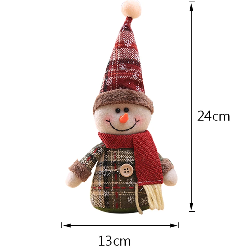 1pc Standing Snowman Милые куклы, рождественские украшения для дома, Рождественская елка, подвесные плюшевые куклы Snata, Navidad, вечерние украшения,, новогодние подарки для детей - Цвет: 1pc Standing Snowman