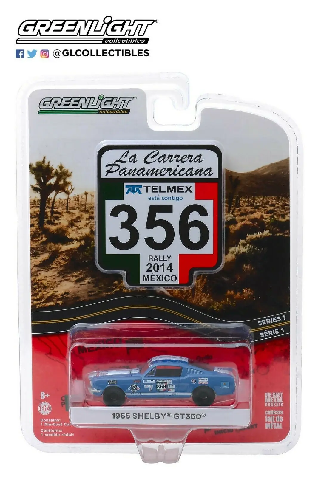 Зеленый свет 1: 64#356 1965 FORD Shelby GT350 Игрушечная машина из сплава игрушки для детей литой модельный автомобиль подарок на день рождения
