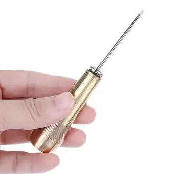

Slender Bark Color Handle Awl Leather Straight Awls Hole Puncher Drills Sewing Line Pick Shoe Repair Tool шило для ремонта обуви