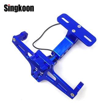 

FOR yamaha xmax 400 nmax bajaj pulsar 150 tnt300 bn302 Universal Motorcycle License Plate Holder Bracket CNC support plaque moto