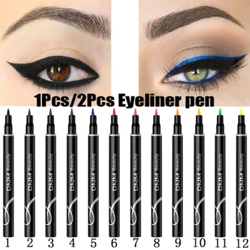 

DNM 1Pcs Colorful Matte Liquid Eyeliner Pencil Waterproof Smudge-proof Pigment Party Blue White Eye Liner Cosmetic Tools TSLM2