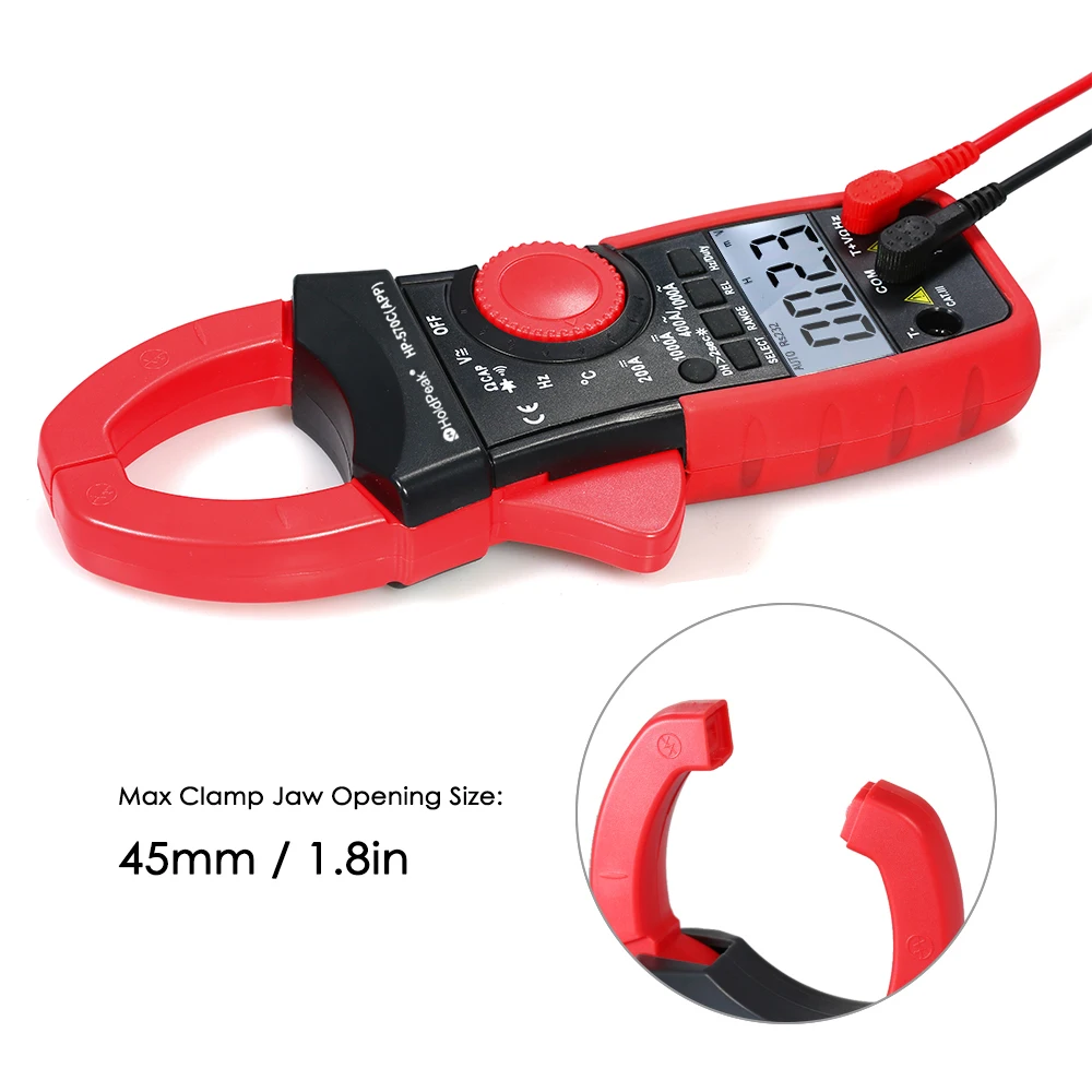 Digital Clamp Multimeter Auto Range BT Clamp Meter AC/DC Current Amperage Voltage Resistance Temp Electrical Tester Meter with