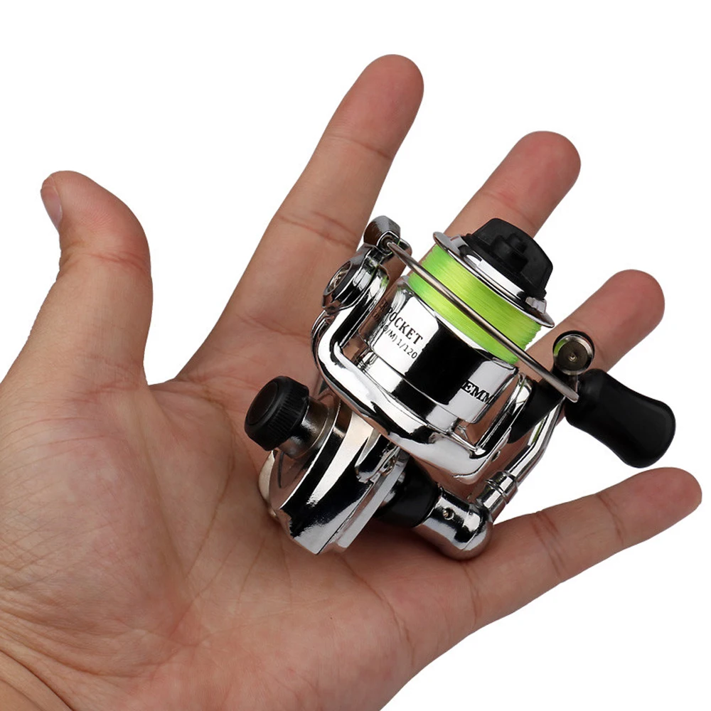 

4.3:1 Metal Wheel Small Reel Mini XM100 Pocket Spinning Fishing Reel Alloy Fishing Tackle Small Spinning Reel