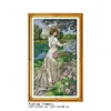 Garden picking the flower and smelling flower girl series count and stamping cross stitch 14CT11CT embroidery kit needlework kit ► Photo 2/6