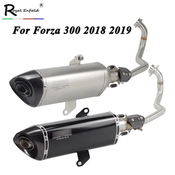 

FORZA300 Motorcycle Exhaust System Pipe Front Link Exhaust Muffler End Tube Whole Set Pipe For forza300 2018 2019 Slip On