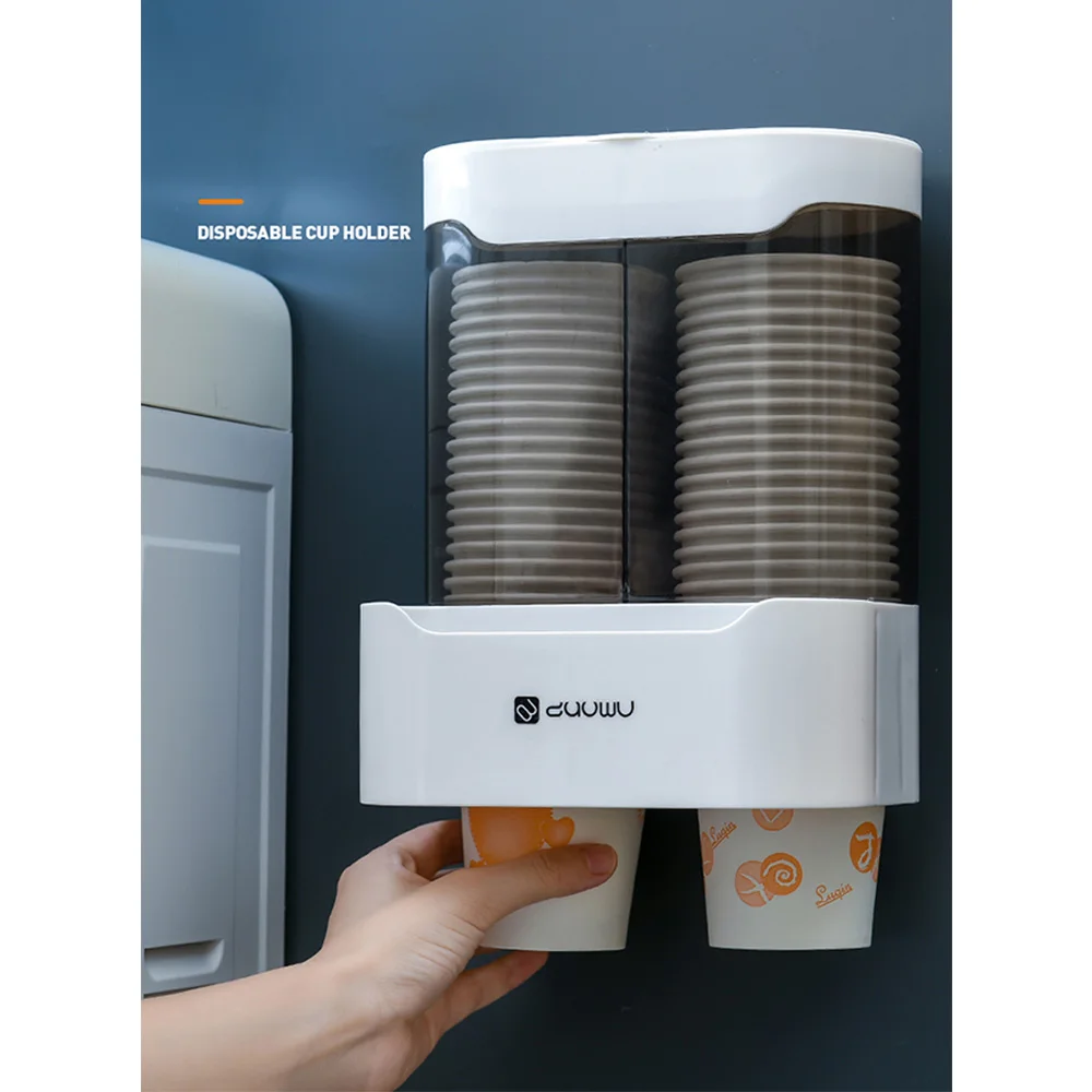

Disposable Automatic Paper Cup Holder Free Punching Self Adhesive Paper Cup Rack For Home Hotel Restaurant Paper Cup Holder D30