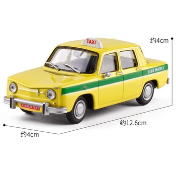

Alloy Static Car Model 1/43 Scale Simulation of Renault 8 Bamako 1970 Cab Cool Taxi Car Model Children's Toy Collection Gift