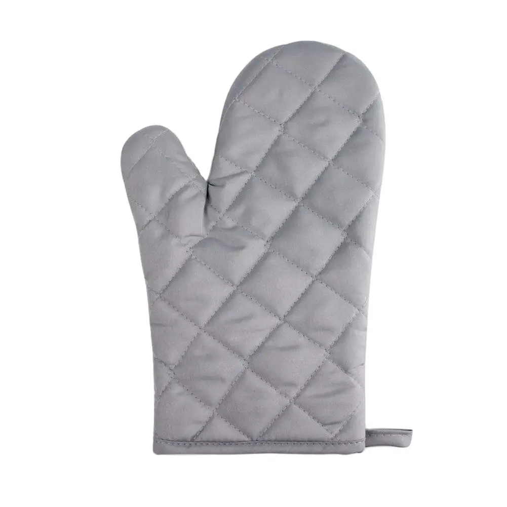 1 Pcs Silver-Coated Heat-Proof Kitchen Cooking T/C Fabric Oven Glove Non-slip Thickening High Temperature Oven Bakery Gloves