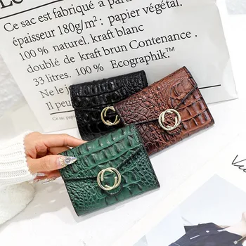 

Crocodile Wallets Women Fashion Purse Female Leather Fashion Card Cash Key Holder Coin Pocket Ladies Short Wallet