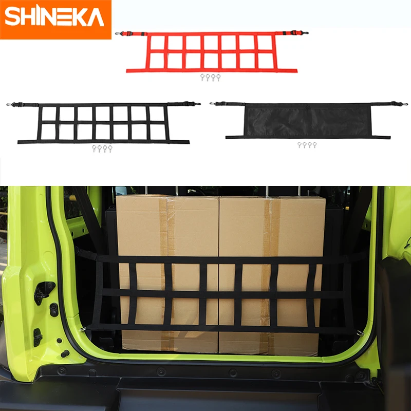 

SHINEKA Car Covers For Suzuki Jimny 2019 2020 Accessories Car Trunk Organizer Storage Net Covers For Car For Suzuki Jimny jb74