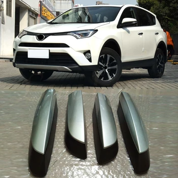 

Fit For Toyota RAV4 2014-2018 4pcs ABS Plastic Roof Rack Rail With Screws Roof Luggage Carriers Baggage Cover Black Accessories