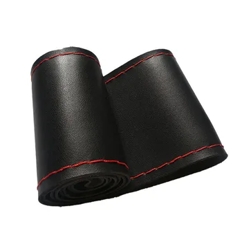 

Fiber Leather Car Steering Wheel Cover Universal Anti-slip Hand Stitching Car Steering Wheel Cover Steering Wheel Protector