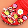 1pcs Cute Food Donuts Popcorn Omelette Shoes Decoration Accessories Original Jibz for Croc Charms for Shoes Bracelets Kids Gifts ► Photo 2/6