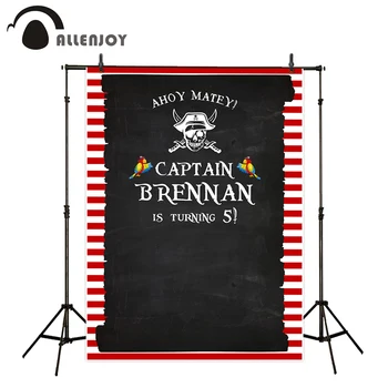 

Allenjoy Captain Brennan Banner Stripe Bird Skull Knife Blackboard Photocall Party Background Cloth Child 5st Birthday Wallpaper