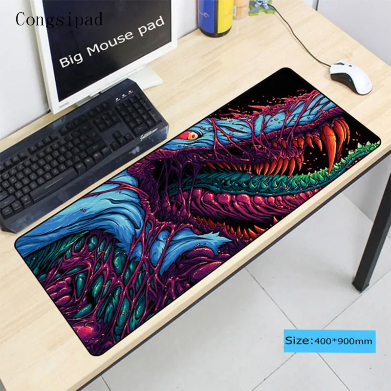 Congsipad fire Hyper beast CS GO Gaming Mouse Pad Locking Edge Large Mouse Mat PC Computer Laptop M