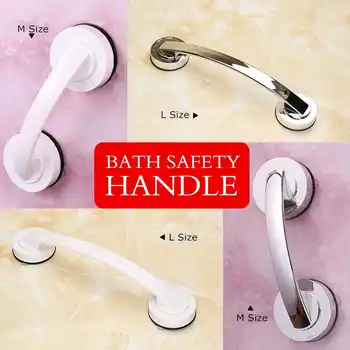 

M/L ABS Bath Safety Handle Vacuum Suction Cup Grip Plastic Shower Tub Grab Bar Handle Rail Support Bathroom Accessories Fixture
