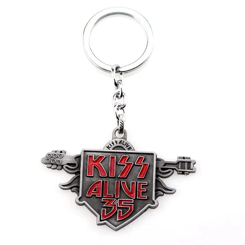 K312-silver Горячая Классический музыкальный рок брелок группы красный брелок язык металлический сплав Шарм брелок массивное ювелирное изделие подарок брелок для веера - Цвет: K312-silver