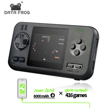 Console de jogo retro portátil handheld da rã dos dados com 8000mah power bank bull-em 416 jogos clássicos mini console handheld do jogador