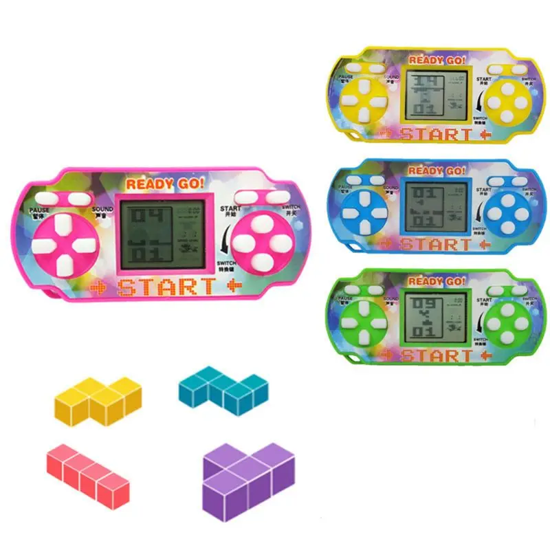 Random color 1 Piece Классическая игровая консоль тетрис портативная мини игровая консоль электронная головоломка детский подарок 634F - Цвет: Random color 1 Piece