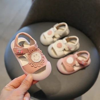 

Summer Baby Girls Sandals Infant Toddler Sandal Soft Bottom Non-slip Kids Anti-collision Sandals Flowers Children Casual Shoes