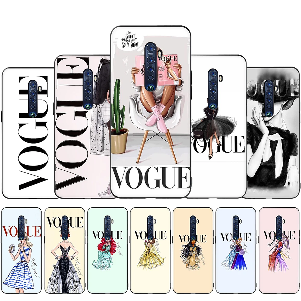 Vogue Girl Phone Case For Oppo Reno 2 Z 10x Ace 2z 2f 3 Pro Realme 2 A5 3 5 Pro Q X2 Xt X50 X Lite Phone Case Covers Aliexpress