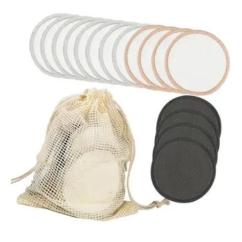 

16pcs/set Cotton Rounds Reusable Chemical Free Cotton Pad Washable Makeup Remover Cotton Pad for Sensitive Skin Daily Cosmetics