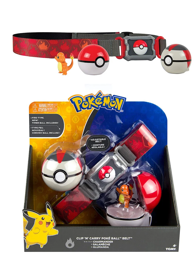 TAKARA TOMY Pokemon toys Pokeball с ремнем, фигурка, модель, игрушки, выдвижной пояс, подарки для детей, детские игрушки в коробке