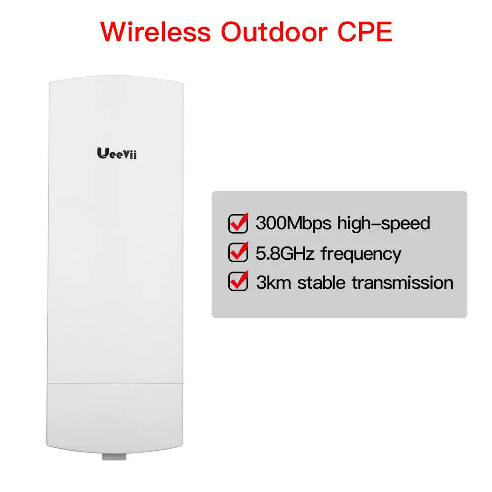 

High Power 300Mbs 5.8G Wireless AP Bridge Outdoor CPE Network 3KM Wireless Access Point to Point Waterproof AP Repeater Router