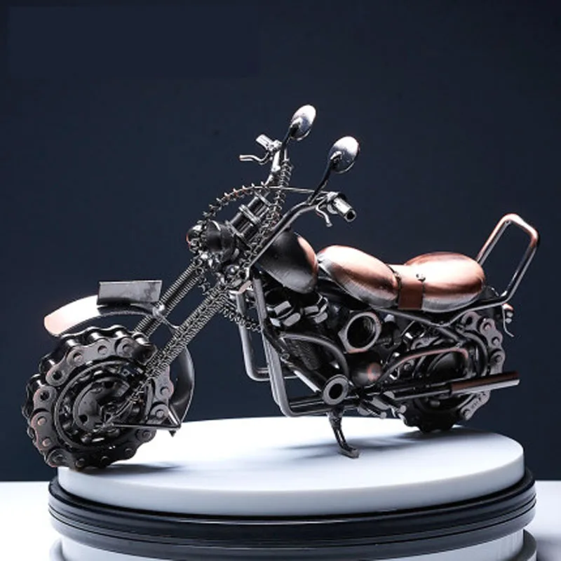 Retro Motorcycle Decoration, Creative Home, Living Room, Wine Cabinet, Bookshelf, TV Cabinet Decoration, Porch Desktop Crafts
