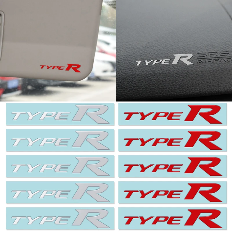 

Car Styling 3D TYPER TYPE R Racing Letter Logo Emblem Badge Decal Sticker for HONDA Mugen Auto Interior decoration Accessories