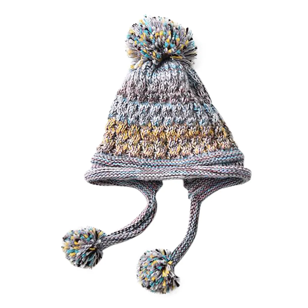 GY Женская мода плюс флисовая шапка с капюшоном вязанная шерсть повседневные милые Skullies шапки осень зима мягкая пара сестер подарки согревают - Цвет: GY