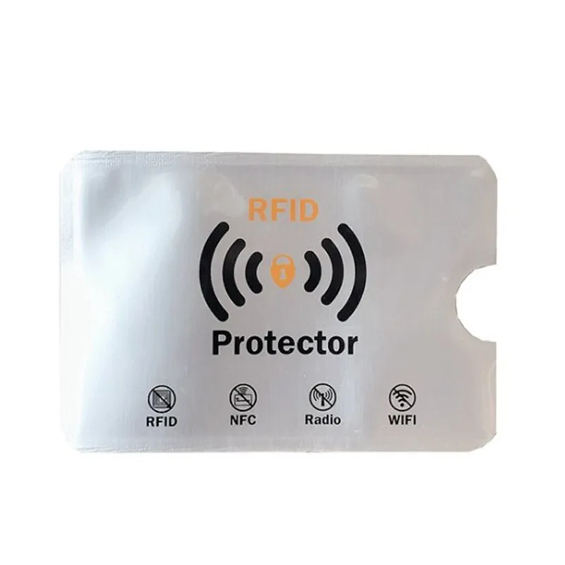 10 шт. защитный Противоугонный Считыватель RFID защита для кредитных карт блокирующий чехол для кожи алюминиевый чехол для банковских карт рукав кошелек