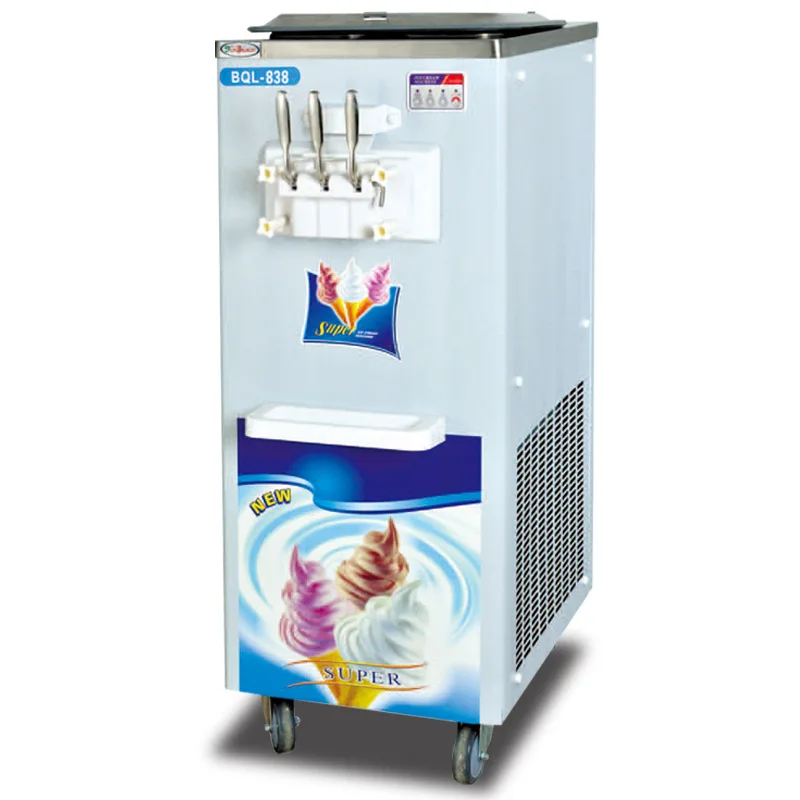 22L/H Vertical Equipment Ice Cream Machine Commercial Cone Machine Soft Ice Cream Machine Three Color Ice Cream Machine Soft
