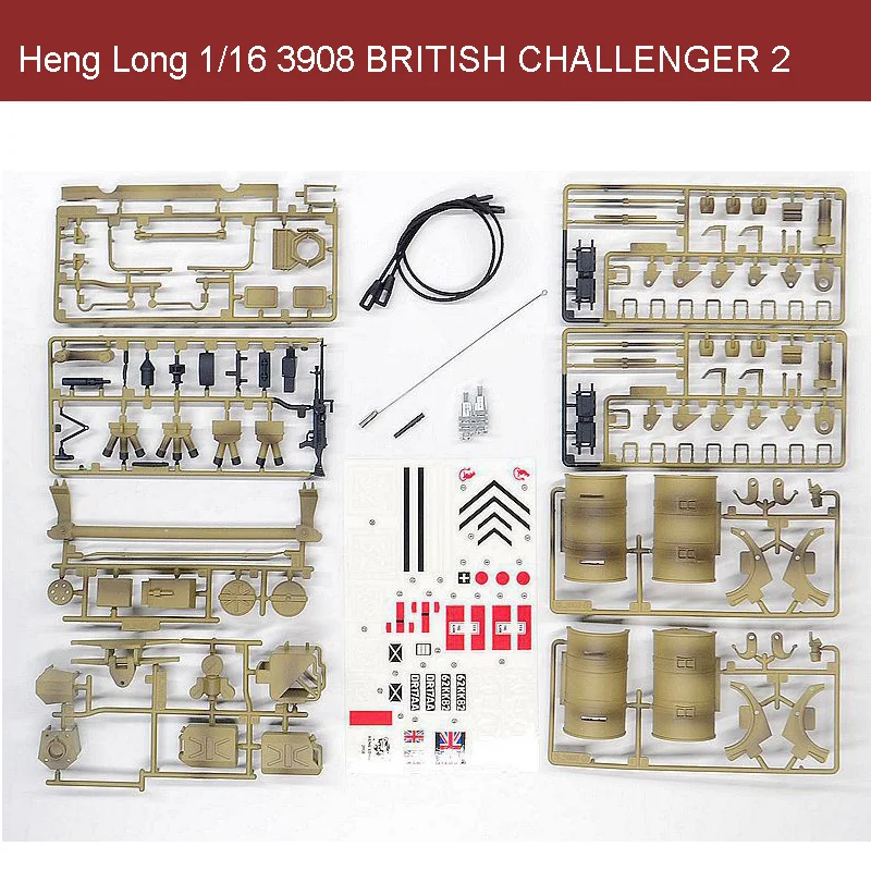 Heng Long 1/16 RC Танк 3908 Британский CHALLENGER 2 Запасные части: пластиковая DIY часть