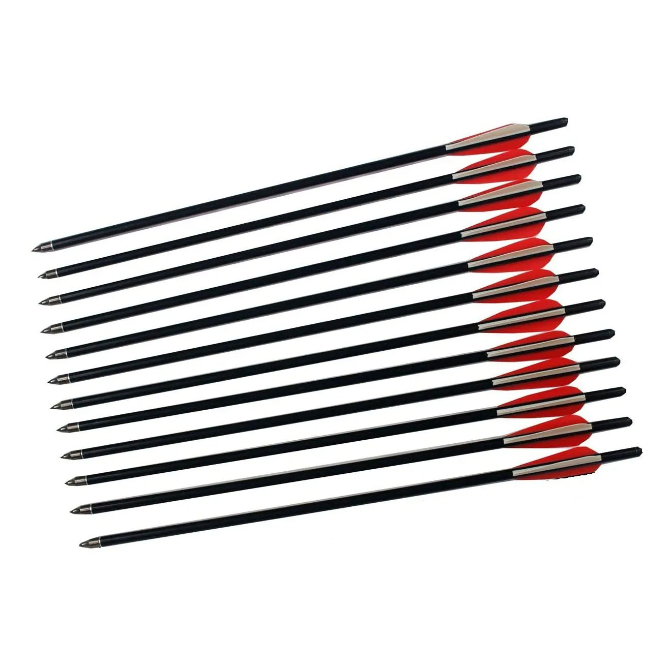 Aluminum Crossbow Bolts Arrows 16 18 20 22 Inch With 3" Vanes For